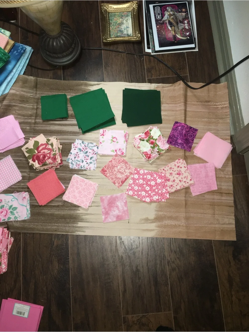 Handmade Pink Strawberry Quilt Set King Size